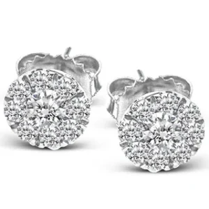 Zeghani NGE102 Earring in 14k Gold with Diamonds
