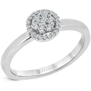 Zeghani NGR109 Engagement Ring in 14k Gold with Diamonds