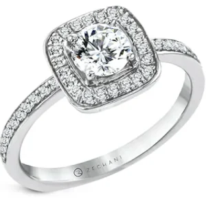 Zeghani NGR125 Engagement Ring in 14k Gold with Diamonds