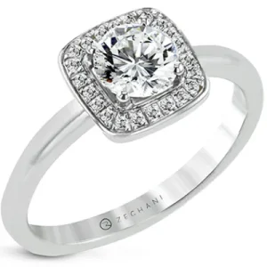 Zeghani NGR121 Engagement Ring in 14k Gold with Diamonds