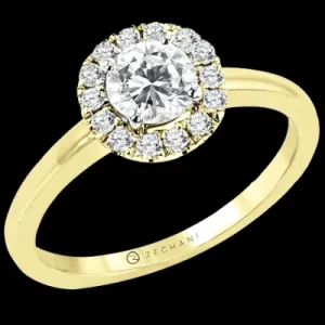 Zeghani NGR108 Engagement Ring in 14k Gold with Diamonds
