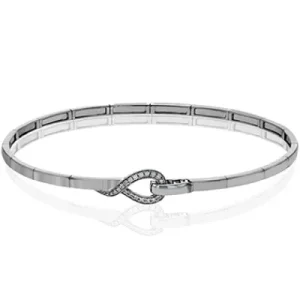 Zeghani ZB282 Bangle in 14k Gold with Diamonds