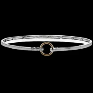 Zeghani ZB283 Bangle in 14k Gold with Diamonds