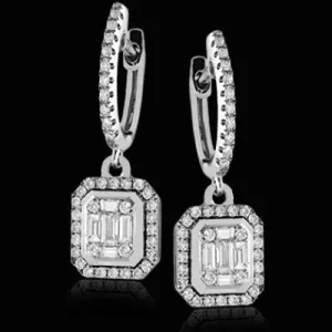Zeghani ZE542 Earring in 14k Gold with Diamonds