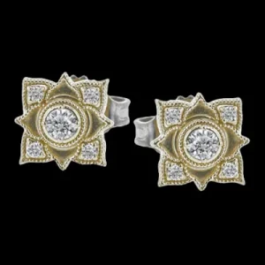 Zeghani ZE696 Earring in 14k Gold with Diamonds