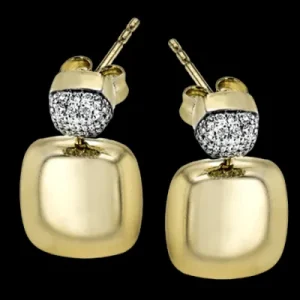 Zeghani ZE715 Earring in 14k Gold with Diamonds