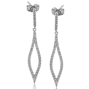 Zeghani ZE718 Earring in 14k Gold with Diamonds