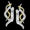 Zeghani ZE724 Earring in 14k Gold with Diamonds