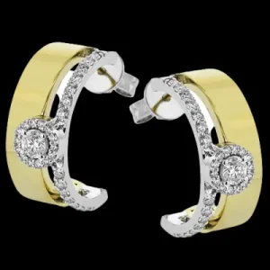 Zeghani ZE848 Earring in 14k Gold with Diamonds