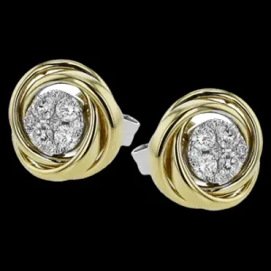 Zeghani ZE849 Earring in 14k Gold with Diamonds