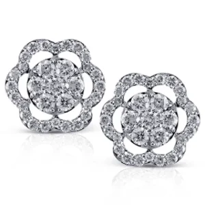 Zeghani ZE287 Earring in 14k Gold with Diamonds