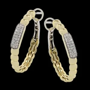 Zeghani ZE866 Earring in 14k Gold with Diamonds