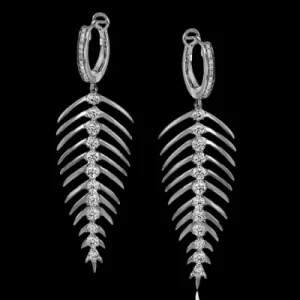 Zeghani ZE870 Earring in 14k Gold with Diamonds