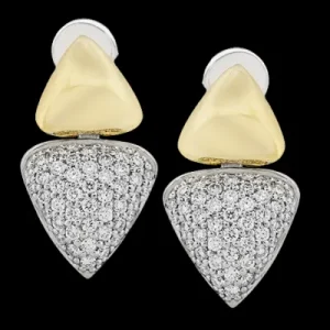 Zeghani ZE881 Earring in 14k Gold with Diamonds