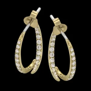 Zeghani ZE890 Earring in 14k Gold with Diamonds