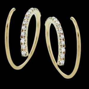 Zeghani ZE892 Earring in 14k Gold with Diamonds