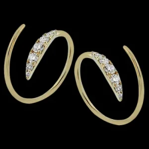 Zeghani ZE893 Earring in 14k Gold with Diamonds