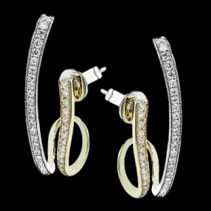 Zeghani ZE894 Earring in 14k Gold with Diamonds