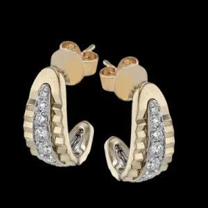 Zeghani ZE911 Earring in 14k Gold with Diamonds