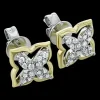 Zeghani ZE914 Earring in 14k Gold with Diamonds