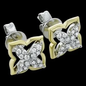 Zeghani ZE914 Earring in 14k Gold with Diamonds