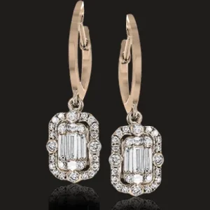 Zeghani ZE535 Earring in 14k Gold with Diamonds