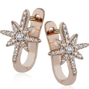 Zeghani ZE714 Earring in 14k Gold with Diamonds