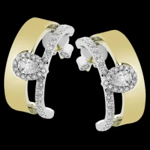 Zeghani ZE848 Earring in 14k Gold with Diamonds