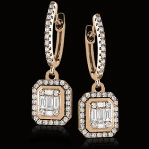 Zeghani ZE542 Earring in 14k Gold with Diamonds