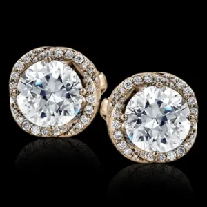 Zeghani ZE314 Earring in 14k Gold with Diamonds