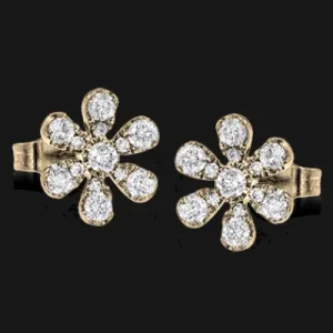 Zeghani ZE618 Earring in 14k Gold with Diamonds