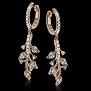 Zeghani ZE677 Earring in 14k Gold with Diamonds