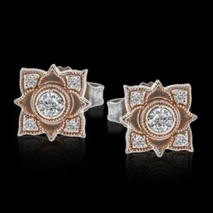 Zeghani ZE696 Earring in 14k Gold with Diamonds