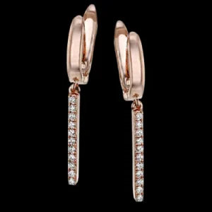 Zeghani ZE712 Earring in 14k Gold with Diamonds