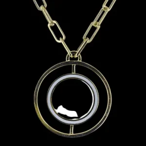 Zeghani ZP1360 Pendant in 14k Gold with Diamonds