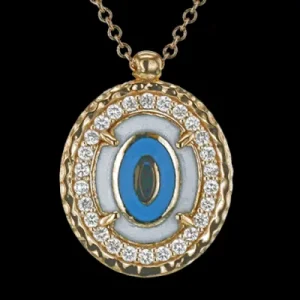 Zeghani ZP1131 Pendant in 14k Gold with Diamonds