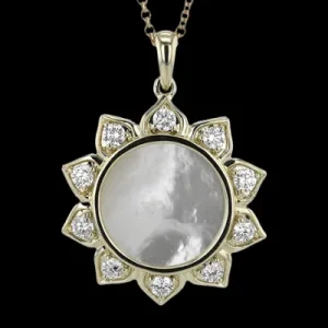 Zeghani ZP1252 Pendant in 14k Gold with Diamonds