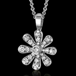 Zeghani ZP1035 Pendant in 14k Gold with Diamonds