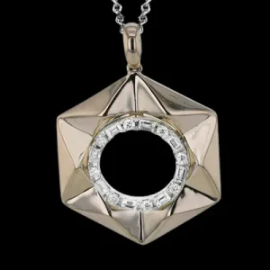 Zeghani ZP1396 Pendant in 14k Gold with Diamonds