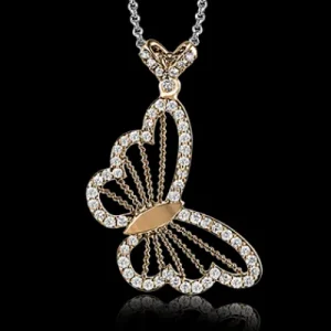 Zeghani ZP1016 Pendant in 14k Gold with Diamonds