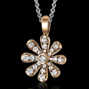 Zeghani ZP1035 Pendant in 14k Gold with Diamonds