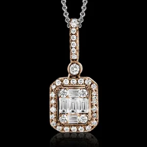 Zeghani ZP1051 Pendant in 14k Gold with Diamonds