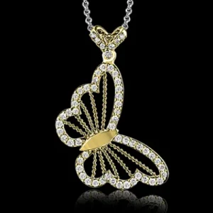 Zeghani ZP1016 Pendant in 14k Gold with Diamonds
