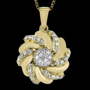 Zeghani ZP1305-Y Pendant in 14k Gold with Diamonds