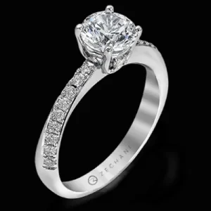Zeghani ZR548 Engagement Ring in 14k Gold with Diamonds