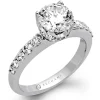 Zeghani ZR448 Engagement Ring in 14k Gold with Diamonds