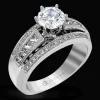 Zeghani ZR119 Engagement Ring in 14k Gold with Diamonds