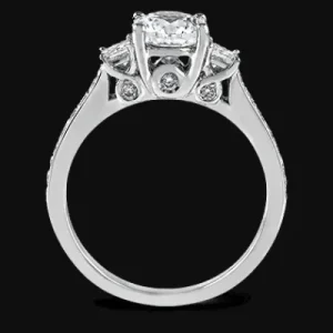 Zeghani ZR446 Engagement Ring in 14k Gold with Diamonds