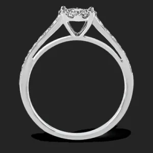 Zeghani ZR827 Engagement Ring in 14k Gold with Diamonds