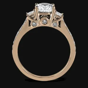 Zeghani ZR446 Engagement Ring in 14k Gold with Diamonds